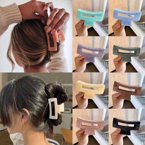 Hot Sale Large Barrette Crab Hair Claws Solid Color Claw Clip Bath Clip Ponytail Clip For Women Girls Hair Accessories Gift