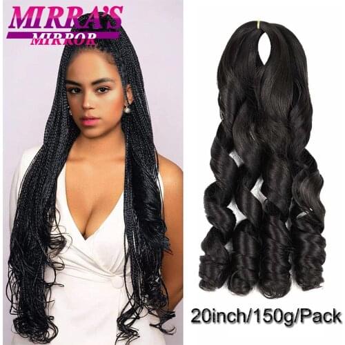 Mirras Mirror Loose Wavy Braiding Hair Extensions Curly Crochet Hair Braids 20inch 150g/pack Synthetic Curly Box Braids