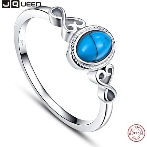 Women 925 Sterling Silver Ring Green Stone Wedding Rings Bohemia Anillos Mujer Jewelry