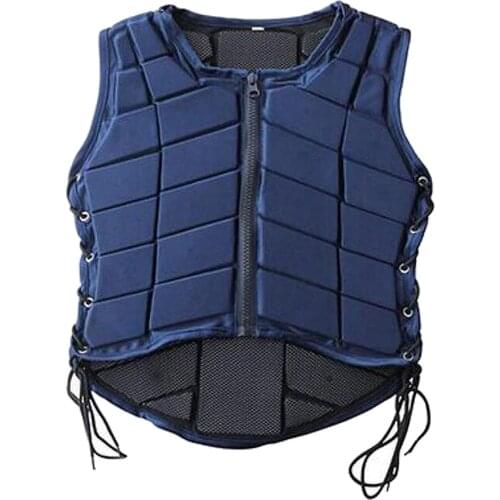 Equestrian Vest Padded Body Protector Horse Rider Protective Gear Waistcoat Shock Absorption Zipper Padding Vest Guard