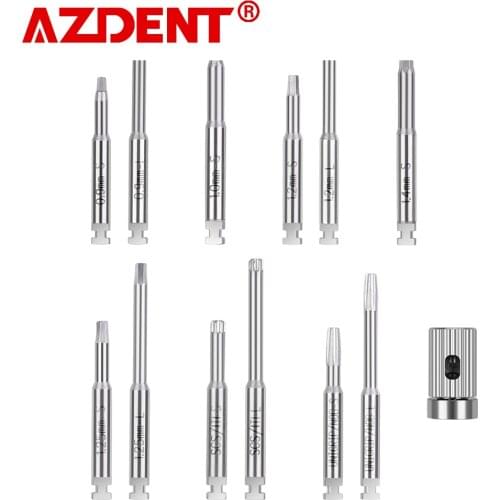 12pcs Dental Lab Imlant Screwdriver Long Short with Base for Contra Angle Low Speed Handpiece