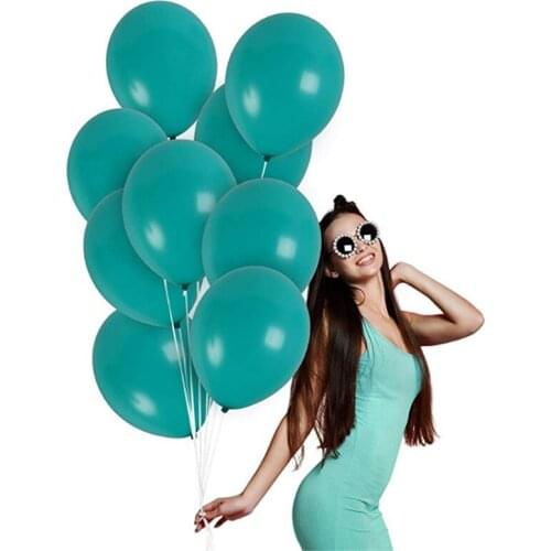 20pcs/lot 12inch Turquoise Balloon Thick Latex Balloons Birthday Party Decorations Adult Helium Ballon Wedding Air Globos Supply
