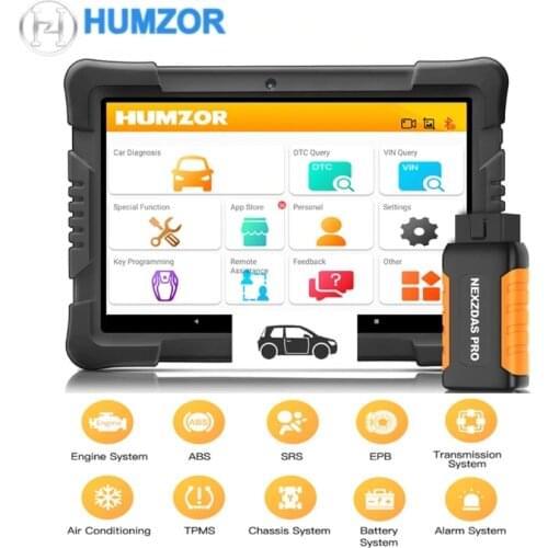 Humzor NexzDAS Pro OBD2 Car Scanner Diagnostic Tool for Auto ABS Airbag SAS Oil DPF EPB Reset ODB2 Support All Systems
