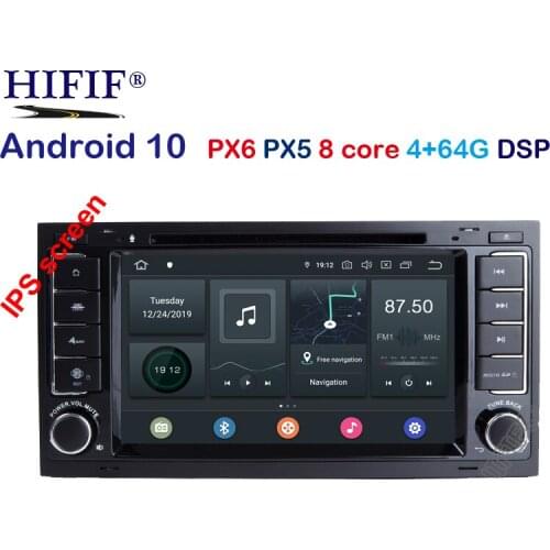 PX6 IPS DSP Android 10 4G CAR GPS For VW Volkswagen Touareg T5 Transporter Multivan dvd player radio multimedia navigation PC