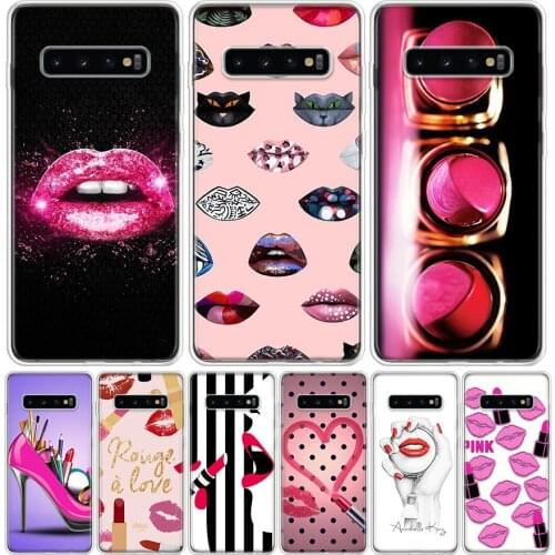 Makeup Lover Lipstick Cover Phone Case For Samsung Galaxy S10 S20 Ultra Note 10 9 8 S9 S8 J4 J6 J8 + Lite Plus Pro S7 Coque