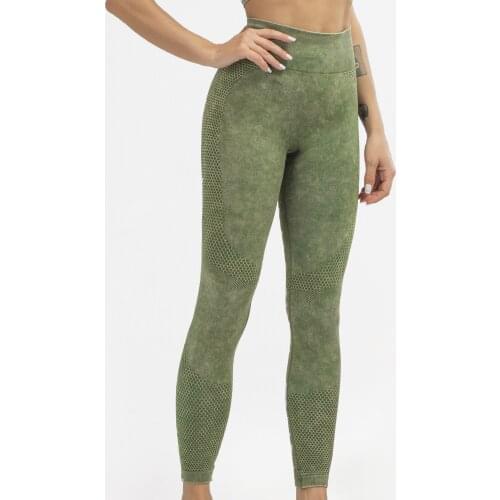 Womens Stretch Tight-Fitting Abdomen Buttocks Yoga Pants High Waist Washed Plus Size