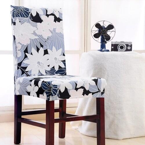 Spandex Floral Stretch Dining Chair Slipcover Modern Minimalist Anti-dirty Removable Elastic Chair Protecter Case for Banquet