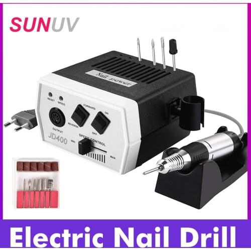 SUNUV Electric Nail Drill 30000RPM Professional Powerful Manicure and Pedicure File Kit Tool with Milling Cutters