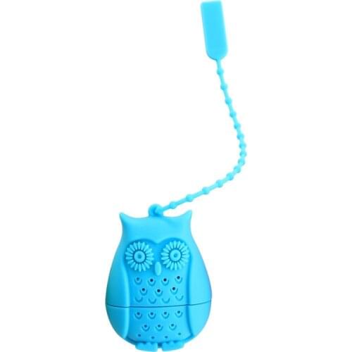 Food Grade Silicone Tea Infuser Filter Creative Cartoon Owl Tea Strainer Container Reusable Tea Bags Teapots Accessory MUMR999