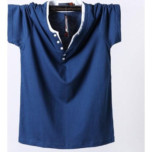 Gersr Men T Shirts Large Size Pure Cotton Solid Color Tee Oversized T-shirt Business Fashion Male Brand M-5XL 6XL