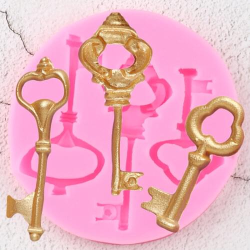 Keys Border Silicone Molds Sugarcraft Cupcake Topper Fondant Cake Decorating Tools Chocolate Gumpaste Candy Polymer Clay Moulds