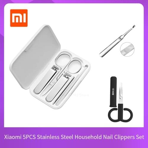 Xiaomi Mijia Stainless Steel Nail Clippers 5pcs Set Trimmer Pedicure Care Clippers Earpick Nail File Professional Beauty Tools