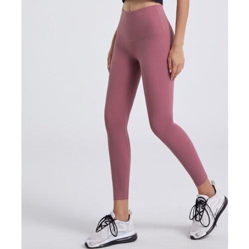 Naked-Feel Womans Sports Leggings High Waist Elastic Buttery-Soft Fitness Sports Legging Running Yoga Tights Pants Gym Leggings