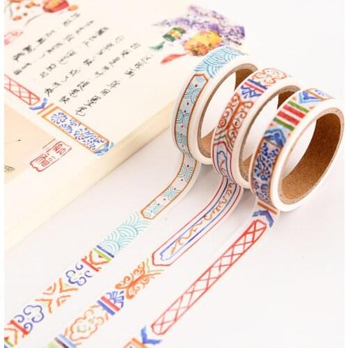 5m Original Classical Chinese Masking Tape Vintage Border Decoration Planner/Scrapbook/Bullet Journal Japanese Washi Paper Tape