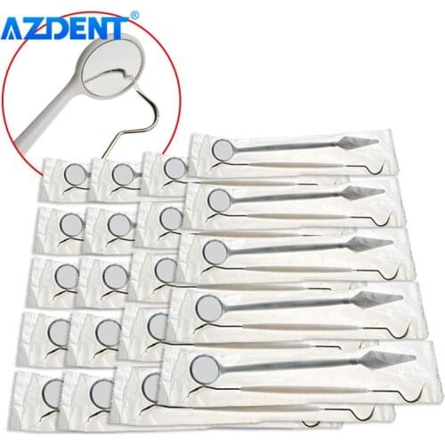 20 Kits Dental Disposable Instrument kit Mirror and Explorer Probe Tooth Whitening Oral Hygiene Care Set Dentist Tool