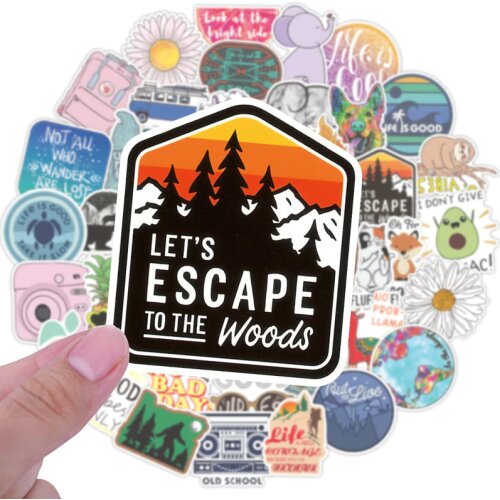 10/70PCS Kawaii Waterproof VSCO Cartoon Stickers Pack For Girl Kids Cartoon Rock Stickers On Laptop Fridge Skateboard Suitcase