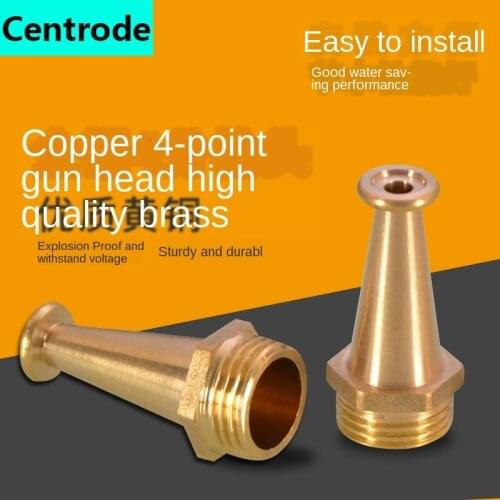 Fire Reel Nozzle 1/2 Inch Copper Outer Wire Car Wash Tube Spray Gun Hose Connector Air Nozzle Garden Irrigation Accessories 2Pcs