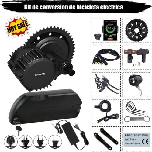 EU no taxes 48V 1000W BBSHD Bafang mid drive electric bike motor kits with 48V 17.5ah Li-ion Dolphin bike battery with charger