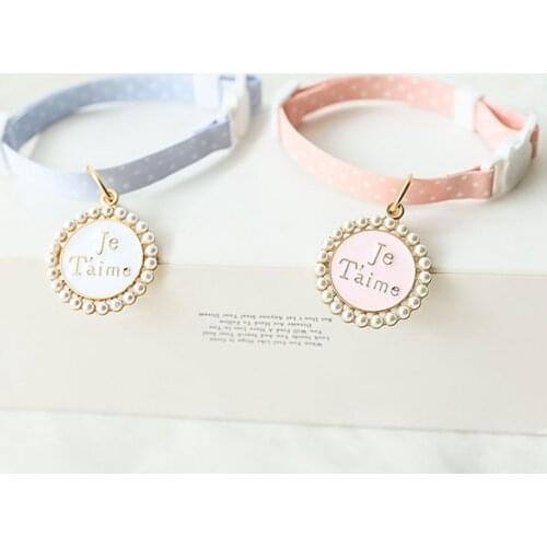 New Arrival Breakaway Cat Collar with Pearl Pendant Elegant Safety Adjustable Kitten Collars For Pets and Small Dogs