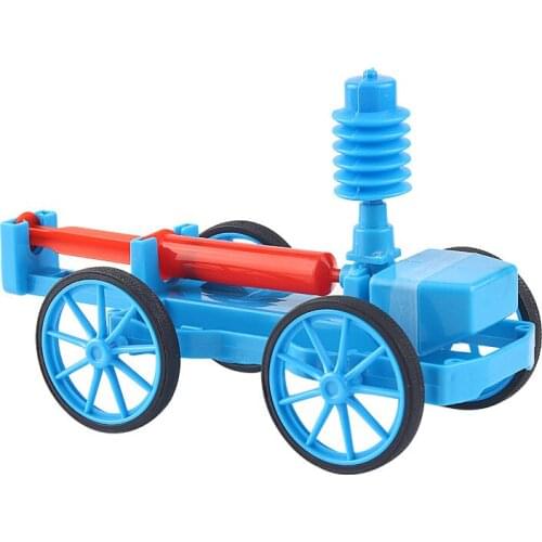 Student assembling toy childrens science aerodynamic compression car educational toy manual diy material package