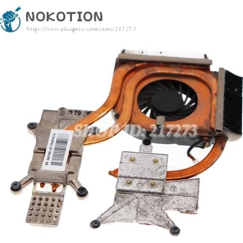 NOKOTION Original 579158-001 Radiator For HP DV6-2000 DV6-2100 Laptop CPU HeatSink cooling fan