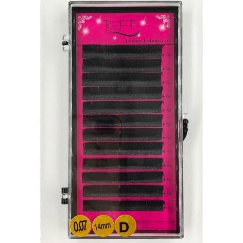 BFF Brand 4BOX 0.07C / D 8-16mm natural synthetic mink Makeup bright single grafting Eyelashes extension