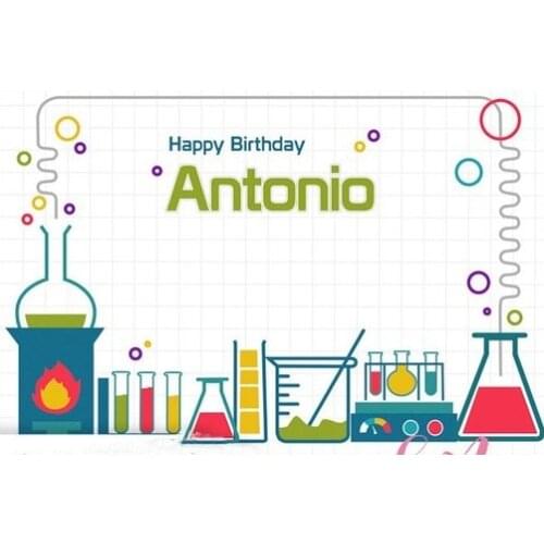 Custom Science chemistry laboratory Happy Birthday background High quality Computer print party backdrops