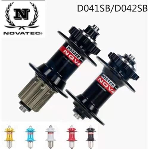 Novatec hub D041SB D042SB disc card brake MTB mountain bike hub bearing bicycle hubs 28 32 36 Holes red black 8/9/10/11speed