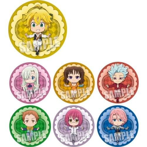 58mm The Seven Deadly Sins Badge anime Fans Mteal Brooch Round Buttons