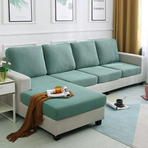 1/2/3/4 Seater Spandex Sofa Cover Furniture Protector Stretch Corner Sofa Seat Cover Polar Fleece Elastic Couch Cover Slipcovers