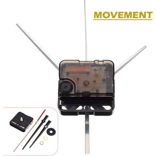 1 Set Quartz Clock Movements Kit Silent Wall Clock Movements Mechanism with Black & Red Hands DIY Clock Repair Parts