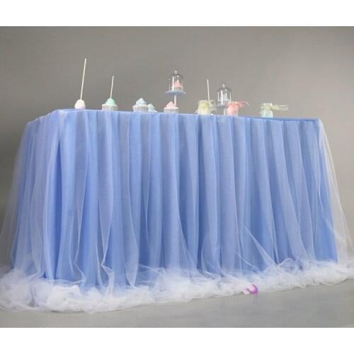 100*75cm Table Cloth Tutu Yarn Table Skirt for Wedding Kids Birthday Party Decoration Dining Cake Table Cover Tutu Table Dress
