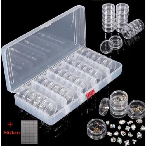 25 Slots Grids Storage Sticker Box Tool 5d Diamond Painting Embroidery Accessories Bead Organizer Storage Case Container
