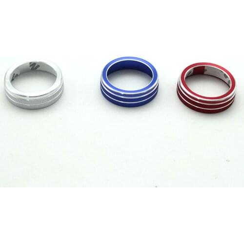 3pcs Car Air-conditioned decorative knobs circle Cover trim for VW Tiguan 2017 2018