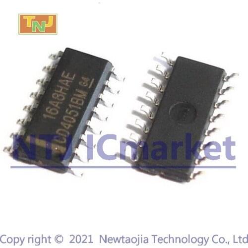 50 PCS CD4051BM SOP-16 CD4051 SMD CMOS Analog Multiplexers IC CHIP