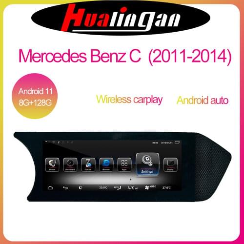 Android 10 Car Multimedia DVD Stereo With Screen Receiver Radio Player GPS Navigator Carplay Auto for Mercedes Benz C W204 2din