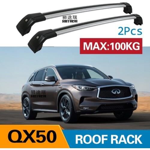 2Pcs Roof bars For infinitit QX50 2017+ 2018+ Aluminum Alloy Side Bars Cross Rails Roof Rack Luggage
