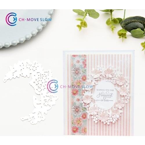 CH Wreath Stencil Metal Cutting Dies For Scrapbooking DIY Cards Album Decoration Embossing Folder Stencils Wedding Die