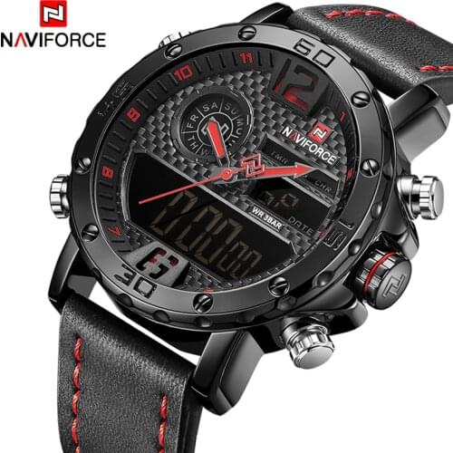 NAVIFORCE Luxury Brand Mens Military Sport Watch Men Waterproof LED Quartz Watches Male Digital Analog Clock Relogio Masculino