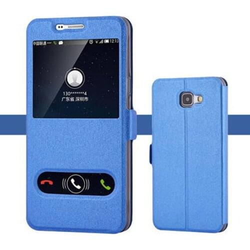 View Window stand Flip Case For Samsung Galaxy A9 2016 case A 9 A9000 A900F A96 shell cover leather case A9000 2016 back cover