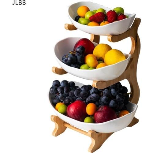 Living Room Home Three-layer Plastic Fruit Plate Snack Plate Creative Modern Dried Fruit Fruit Basket Plastic Dish Candy Dish