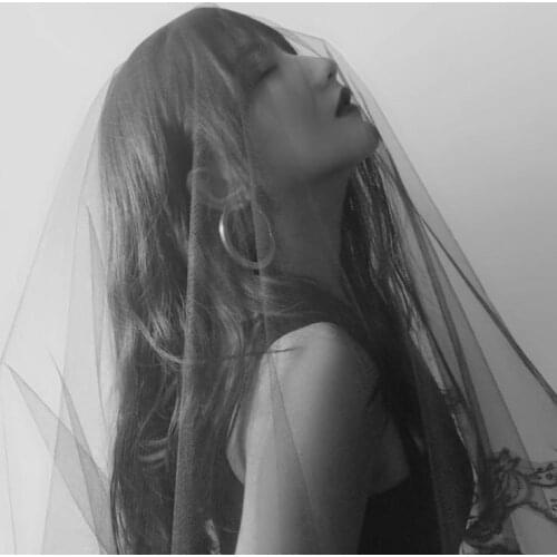 Black Yarn Wedding Veil Embroidery Lace Decorative Surface Yarn Cover Latin Volkswagen Wedding Dress 1 Lace Wedding Accessories