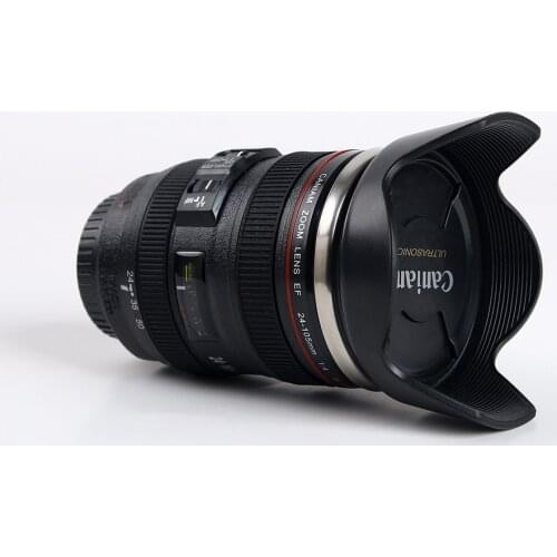 Camera Lens Coffee Mug Stainless Steel Photo Insulated Beer Milk Tea Cup With Lid Photographer Gift Coffee Mug Emulation SLR Cup