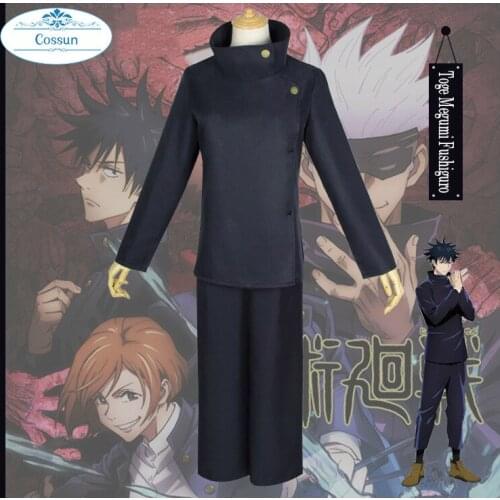 Anime Jujutsu Kaisen Megumi Fushiguro Cosplay Costume Uniform Suit Top Pants Carnival Halloween Party Outfit For Women Men New 2
