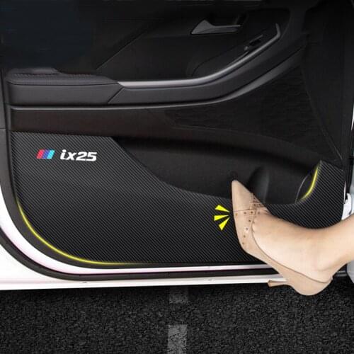 Car Interior Door Mat Anti-kick Pad Protect Sticker Decoration for Hyundai Creta 2015 2016 2017 2018 2019 2020 2021 Ix25 Cantus