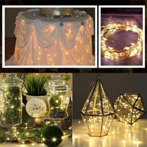 Copper Wire Copper Wire String Fairy String Fairy String Light 10 LED Festival Landscape Lamp Xmas Decor Fairy Light Battery
