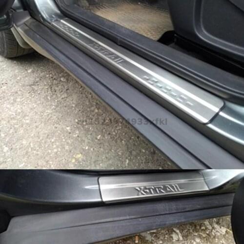 For 2014-2020 Nissan X-Trail X Trail Xtrail T32 stainless steel Door Sill Cover Welcome Pedal Trim Car-styling Accessories