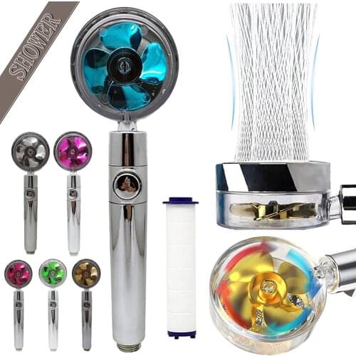 360° Rotating Shower Head Water Saving Bathroom Faucet With Small Fan for Bathroom Accessories Spray Nozzle Faucet Shower Heads