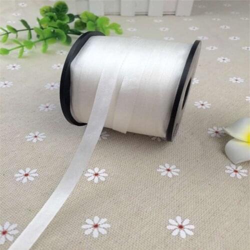 Undyed Raw white 7mmX200m 100% pure silk embroidery ribbon thin taffeta high quality silk ribbon Anya Ribbon Handcraft