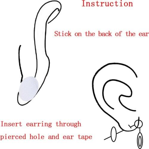 60Patches Invisible Ear Lift For Ear Lobe Support Tape Relieve Strain From Heavy Earring Perfect For Stretched Or Torn Ear Lobes